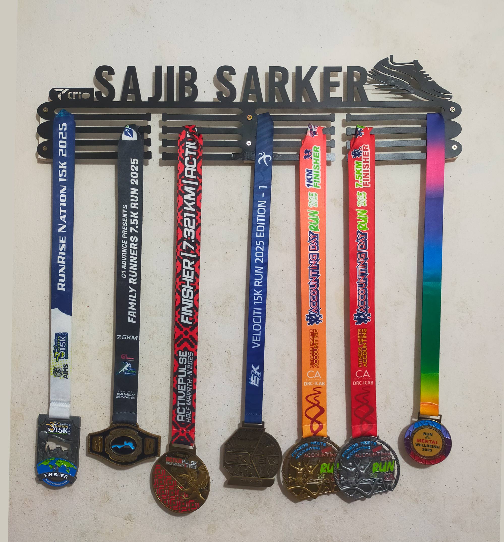 Personalized Medal Display Hanger for Athletes