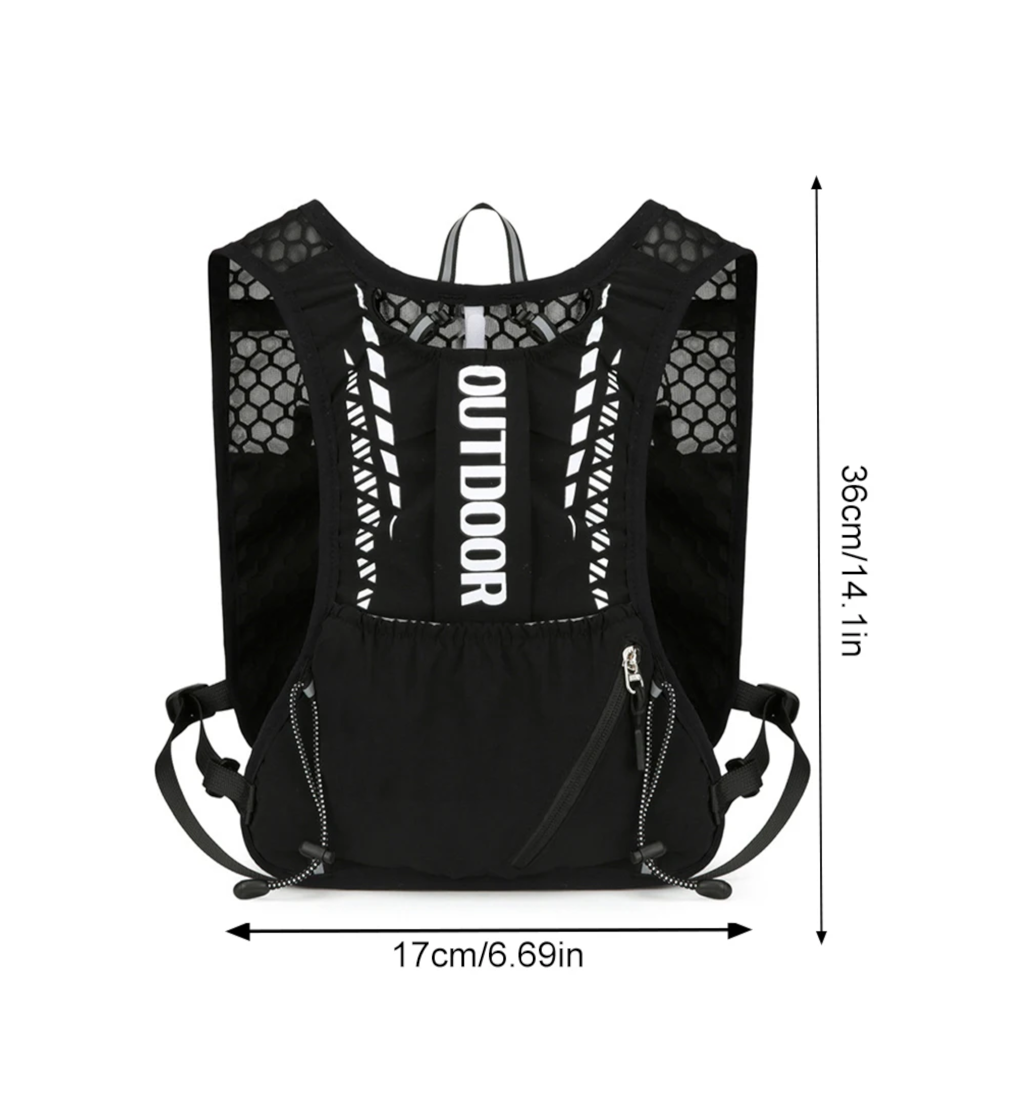 Outdoor Hydration Vest Backpack - Black-4