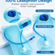 1L transparent aqua hydration bladder with blue drinking tube, cap, and bite valve