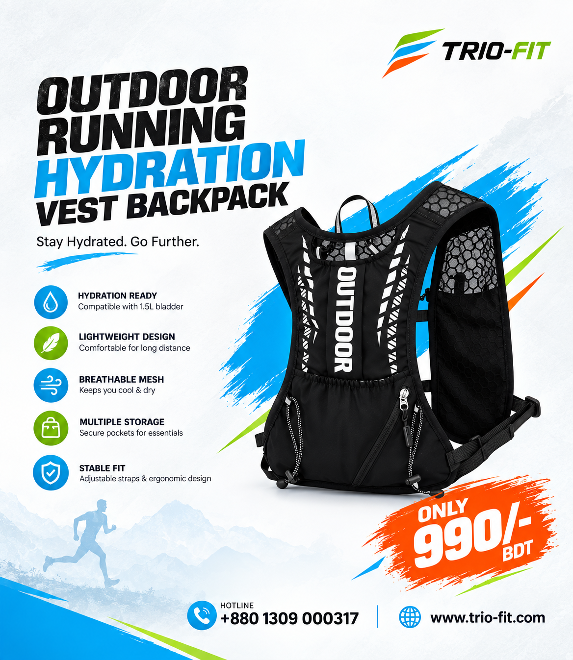 Outdoor Hydration Backpack Lowest Price Bangladesh