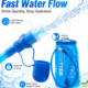 WellWise 1.5L blue hydration bladder with high flow bite valve, flexible drinking tube and secure sliding seal for running, cycling and hiking