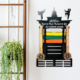 Customized Shito-Ryu Karate-Do belt and medal hanger rack displayed on wall with dimensions 15x24 inches