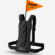 TRIO-Fit adjustable marathon pacer flag harness with orange running pacer flag.